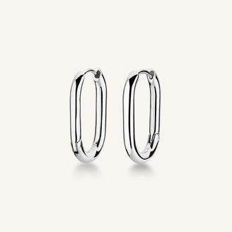 Oval Hoops Silver leftcolumn