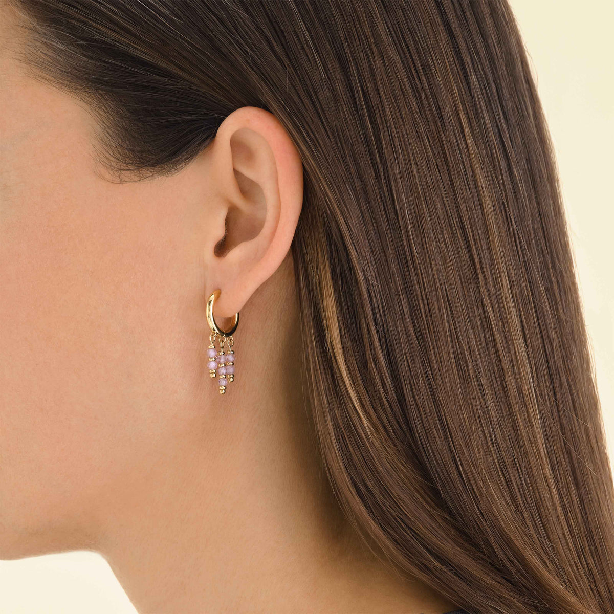 Hanging Beads Hoops Pink leftcolumn