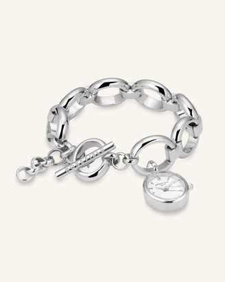 Oval Charm Chain Silver leftcolumn