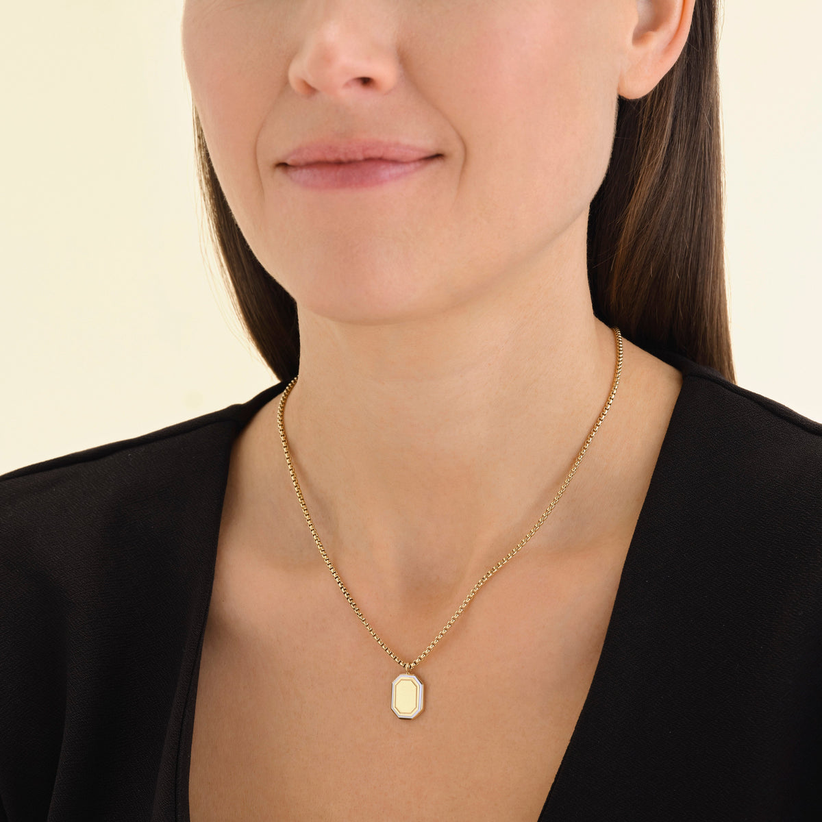 Octagon Enamel Necklace JNOCS-J853,leftcolumn