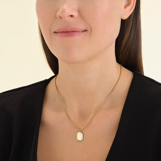 Octagon Enamel Necklace JNOCG-J850,leftcolumn,