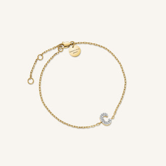 Crystal Letter C Bracelet lefcolumn