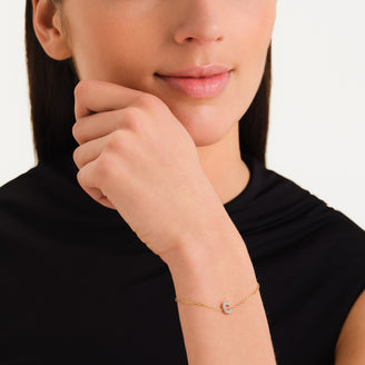 Crystal Letter C Bracelet lefcolumn