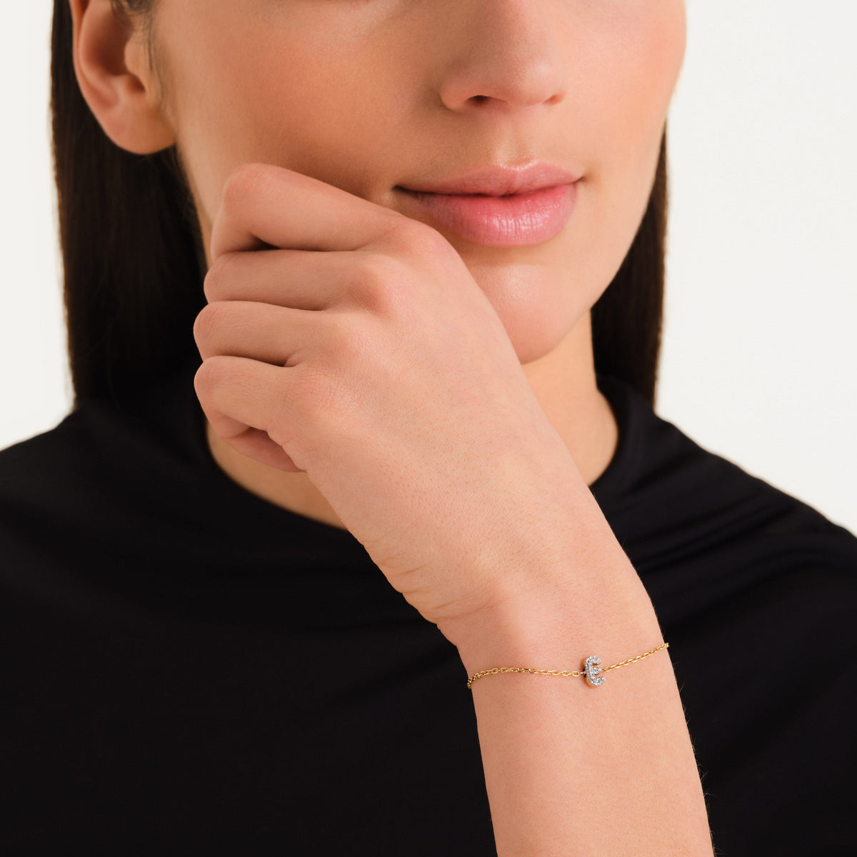 Crystal Letter E Bracelet leftcolumn