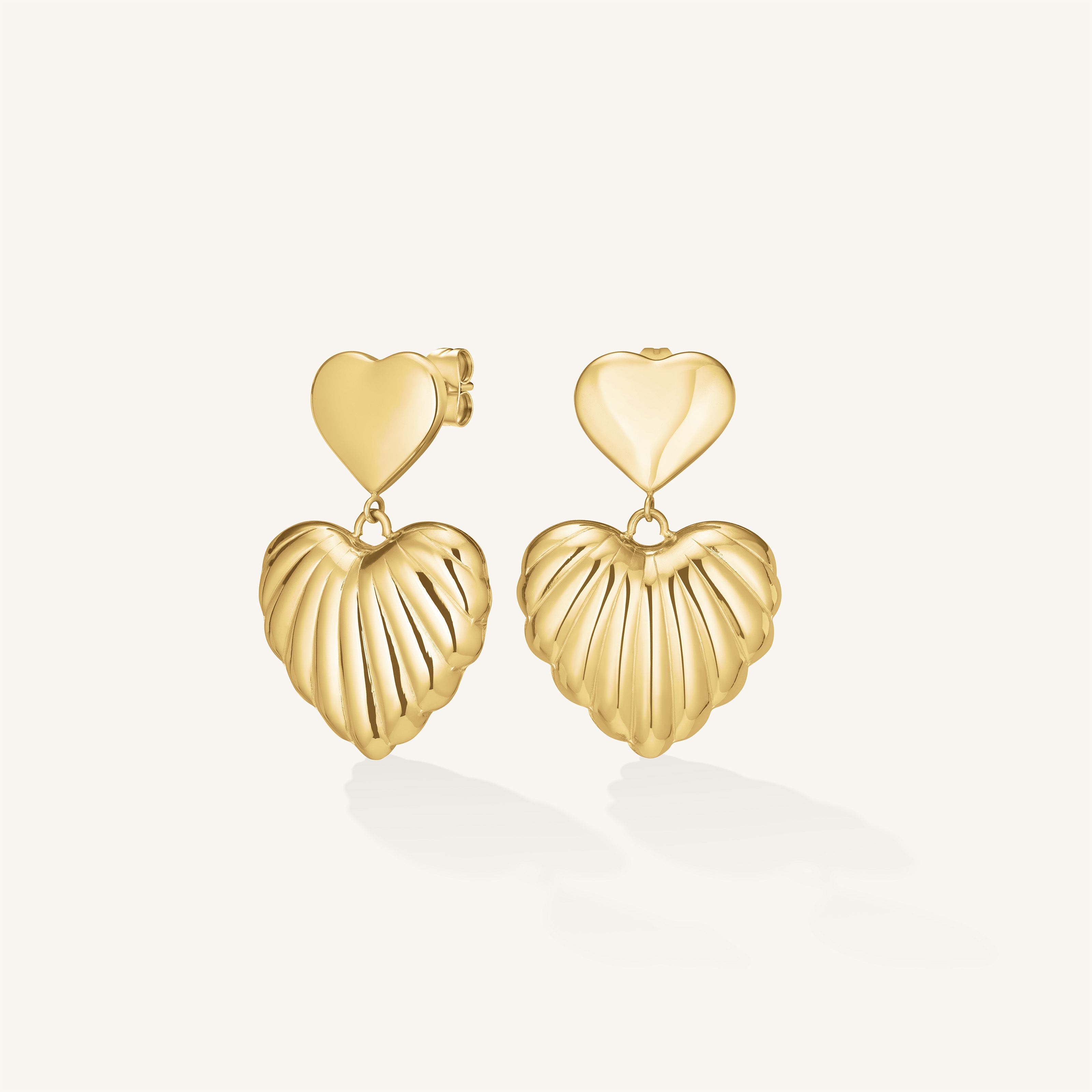 Double Heart Earrings Double Heart Earrings