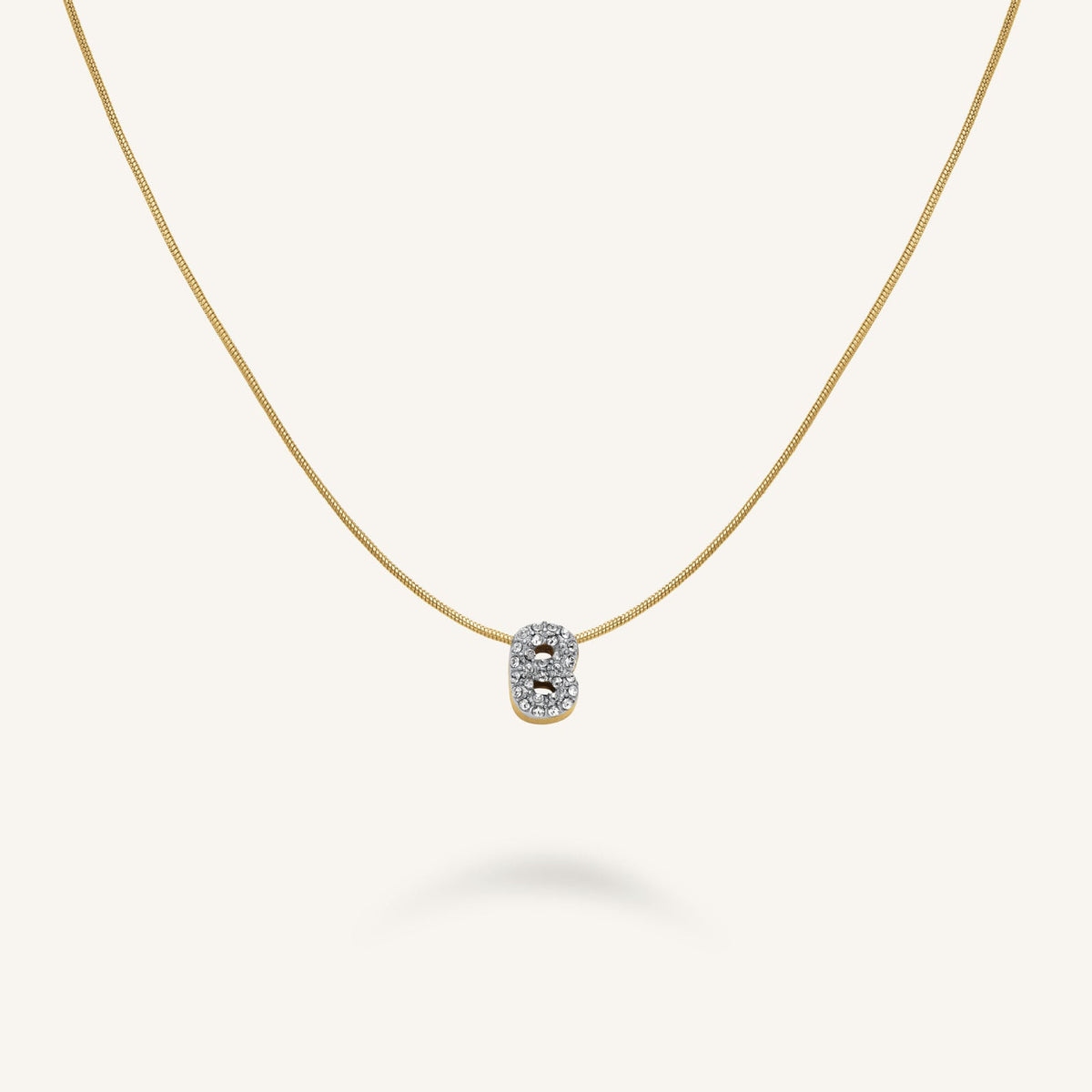 Crystal Letter B Necklace leftcolumn