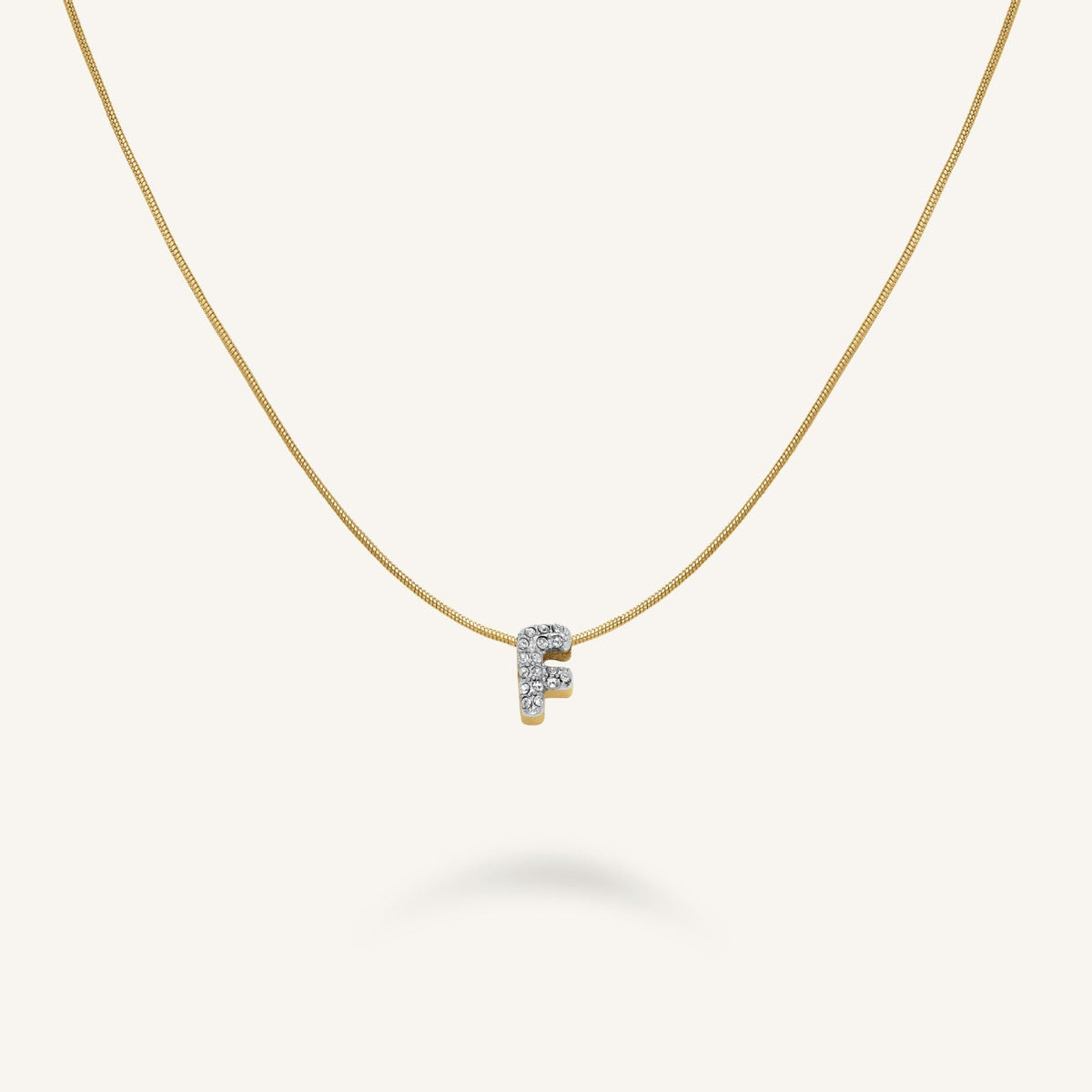 Crystal Letter F Necklace leftcolumn