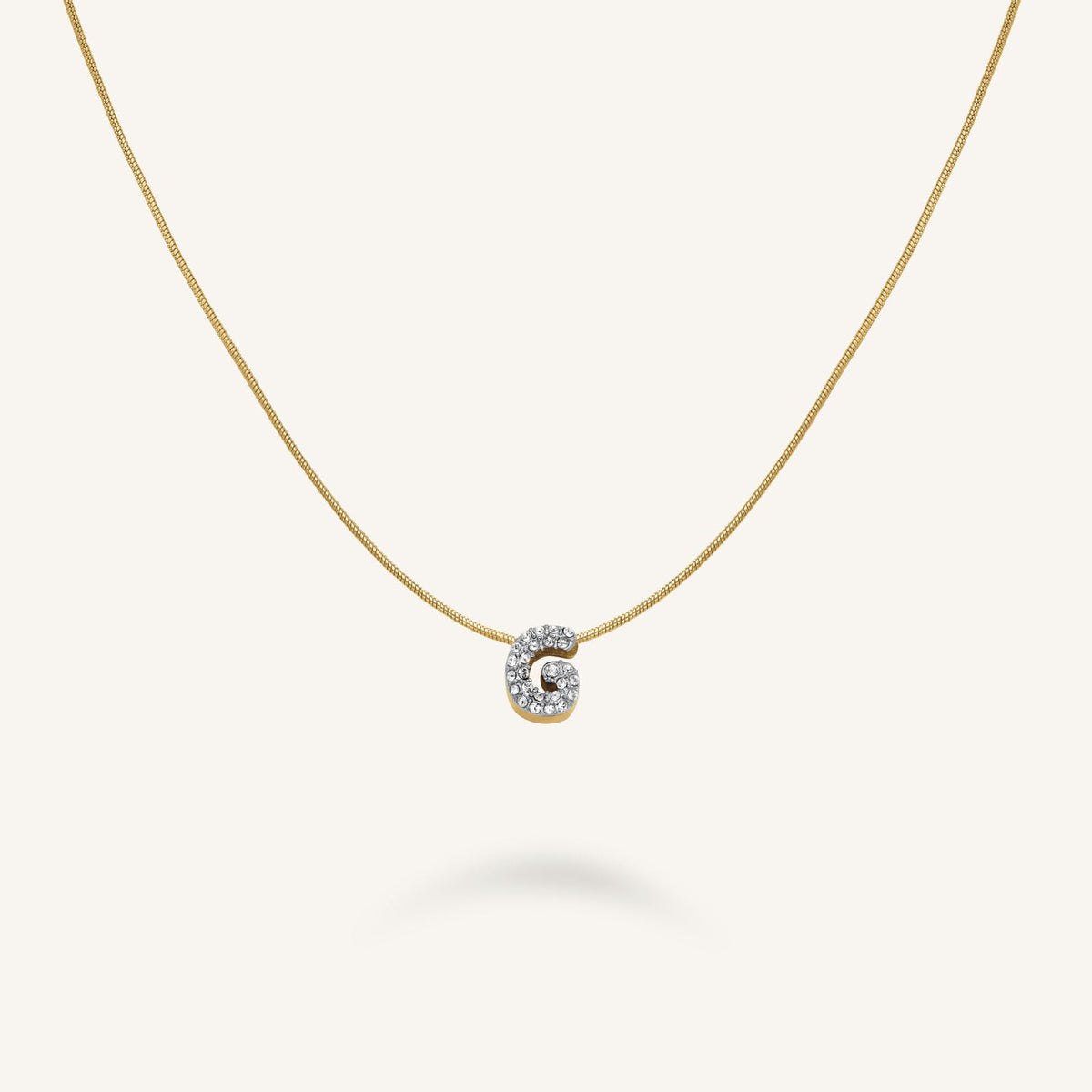 Crystal Letter G Necklace leftcolumn