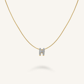 Crystal Letter H Necklace leftcolumn