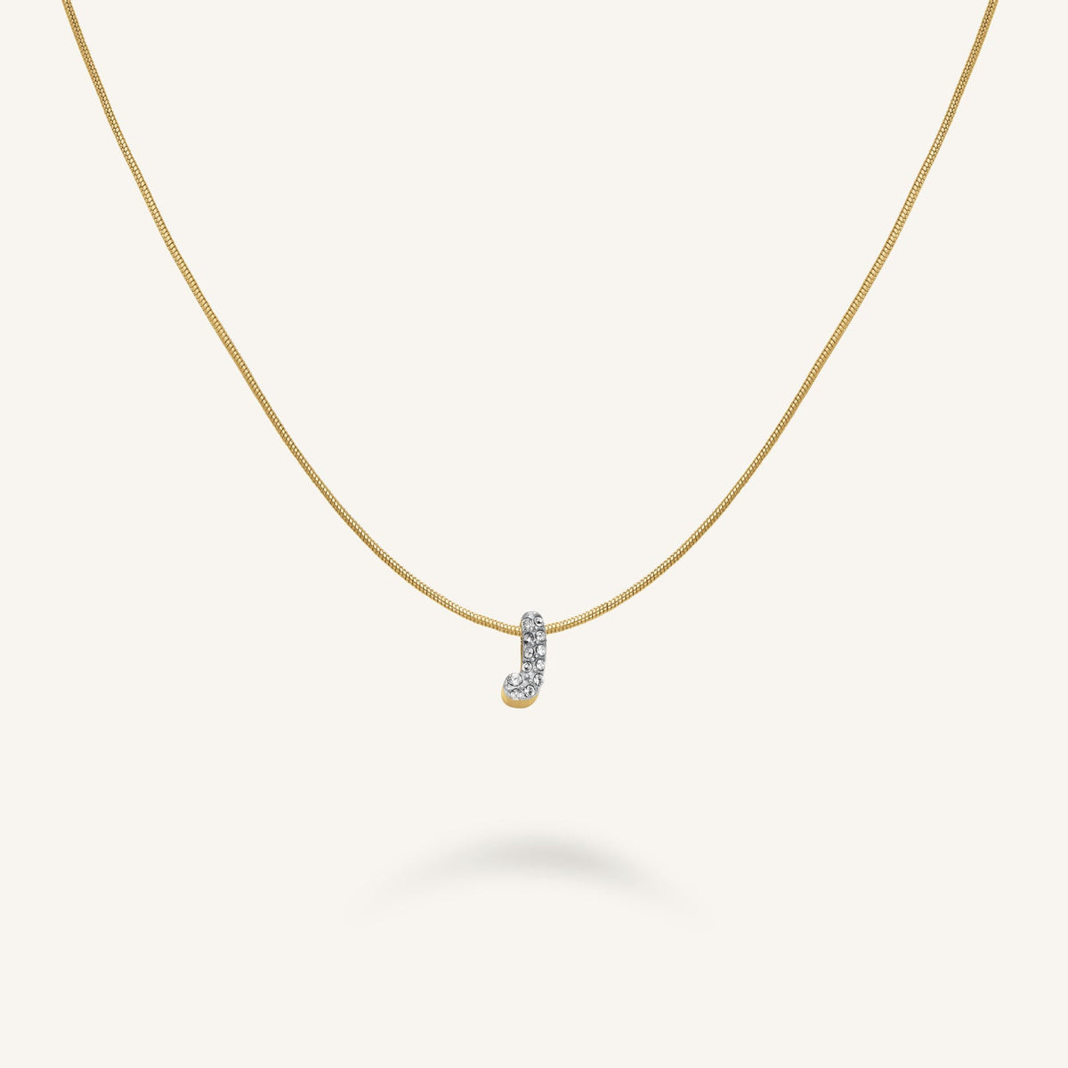 Crystal Letter J Necklace leftcolumn