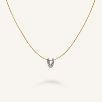 Crystal Letter V Necklace leftcolumn