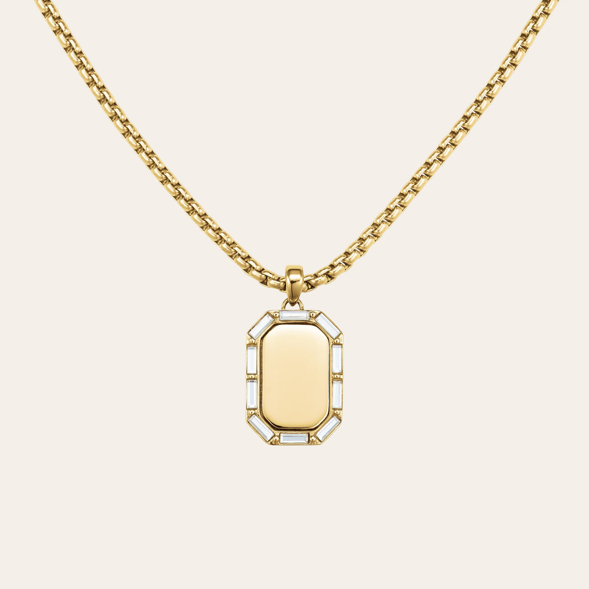Octagon Baguette Necklace JNOBG-J1147,leftcolumn
