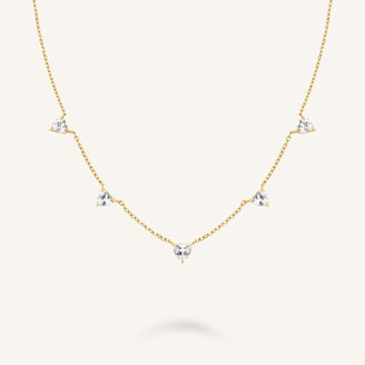 Row Hearts Necklace JNRHG-J1005,leftcolumn,
