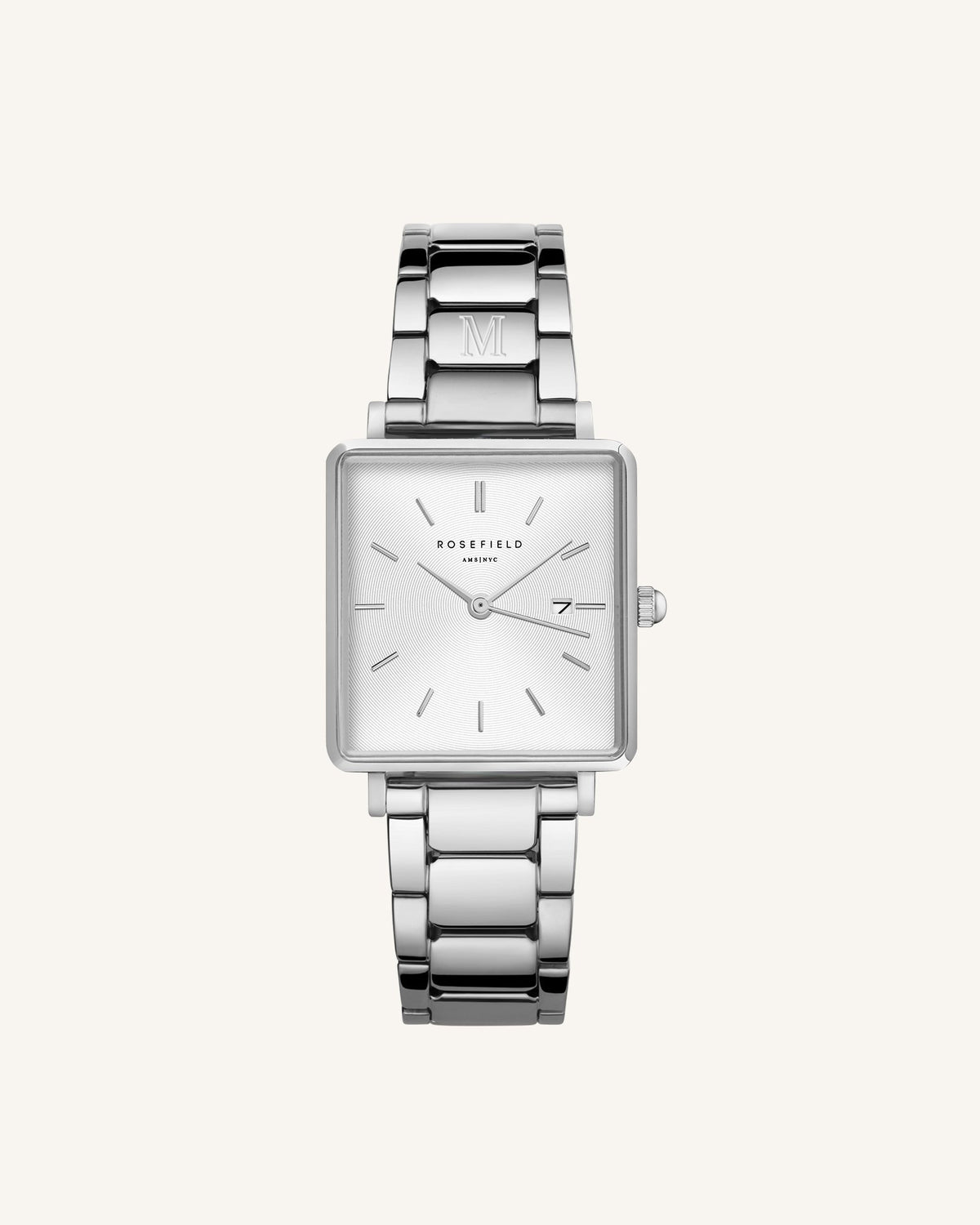 Silver Strap Personalized stainless steel watch strap Rosefield, leftcolumn