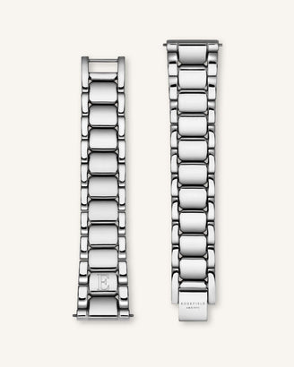 Silver Strap Personalized stainless steel watch strap Rosefield, leftcolumn