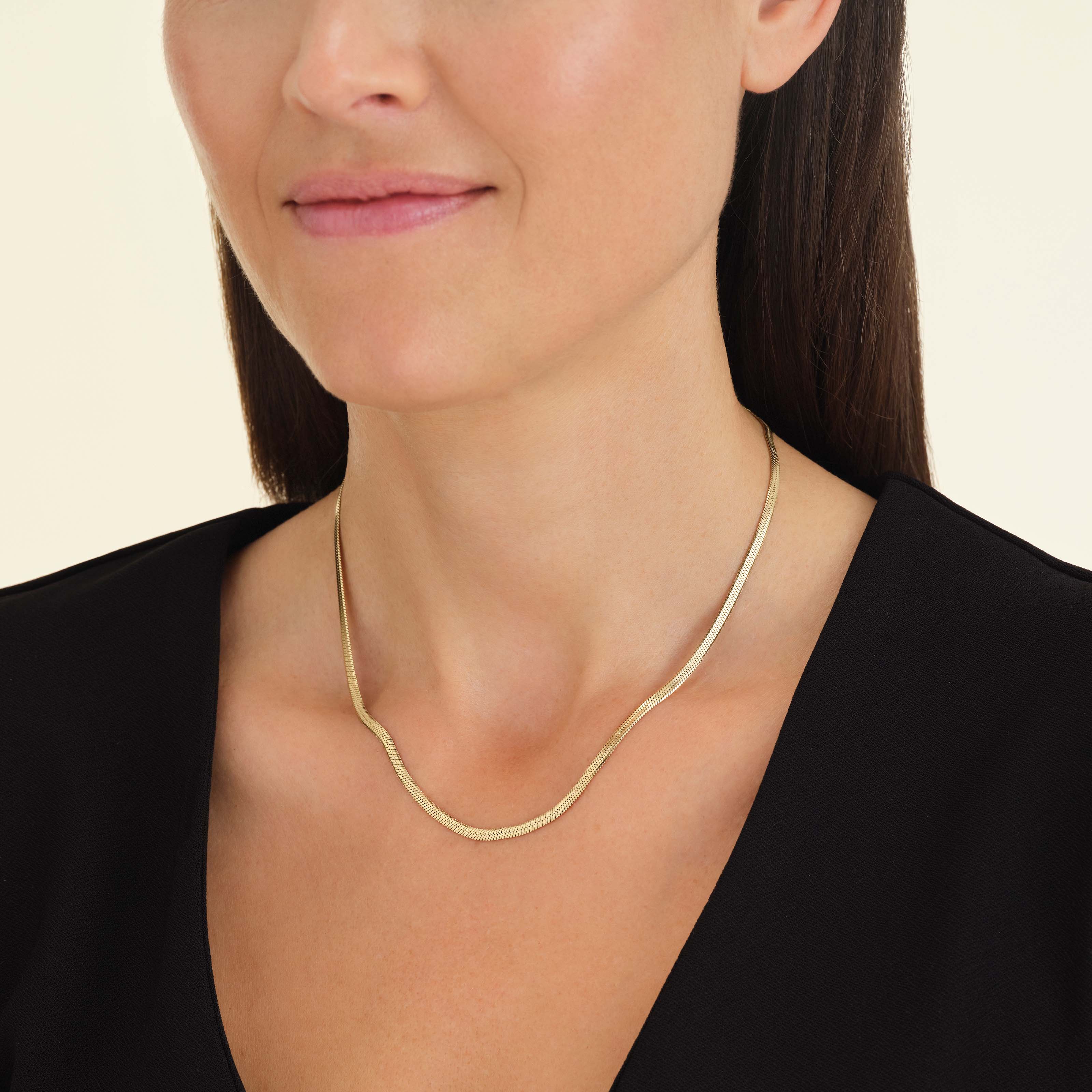 Snake necklace 3mm gold Rosefield Official - Main Image