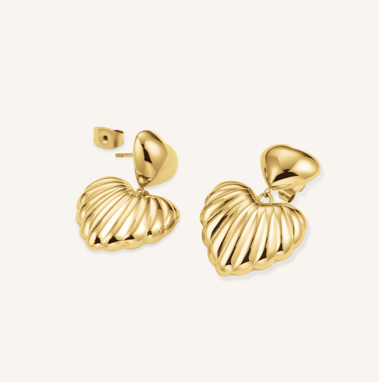 [KATENKELLY] 芸能人着用☆Double Faced Heart Earrings Double Heart Earrings | Rosefield Official