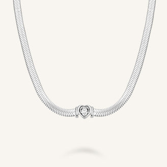 【SOFT SEOUL】 soft three heart choker silver 01_6780912c-e601-4d8d-ac53-