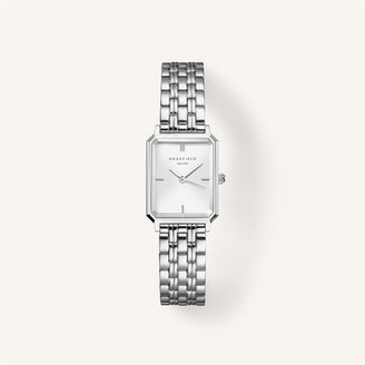 The Octagon White Sunray Steel Silver | Rosefield Official